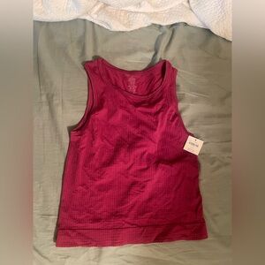 Anthropologie Pink Sleeveless Crop Tank Top